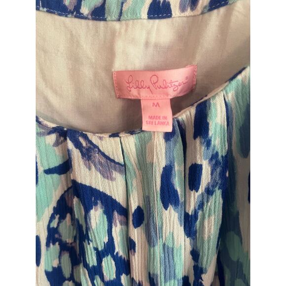 NWT Lilly Pulitzer tank TYNE top serene blue Size Medium adjustable straps - Picture 4 of 8